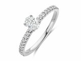 Loumya Gold "Or" | Bague | Or Blanc | Diamants de Synthèse | 0.30ct | 0.17ct | AR9015U_