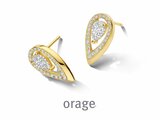 Orage | Boucles d'Oreilles | Plaqué Or | Oxyde de Zirconium | BB009_