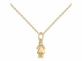 La Garçonne Diamant | Collier | Plaqué Or | Diamant 0.015ct | Petite Fille | 26700073_