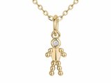La Garçonne Diamant | Collier | Plaqué Or | Diamant 0.015ct | Petit Garçon | 26700074_