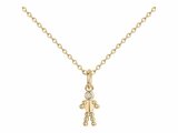 La Garçonne Diamant | Collier | Plaqué Or | Diamant 0.015ct | Petit Garçon | 26700074_
