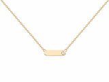 La Garçonne Diamant | Collier | Plaqué Or | Diamant 0.015ct | Personnalisable | 26700023_