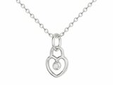 La Garçonne Diamant | Collier | Argent | Diamant 0.015ct | Coeur | 20700071_