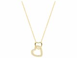 Loumya Silver | Collier | Plaqué Or | Oxyde de Zirconium | Coeur | 76700021_