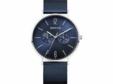 Bering | Homme | Quartz | Argenté Brillant | Milanais Bleu | 40MM | 14240-303_