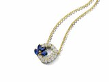 Loumya Gold "Or" | Collier | Or Jaune | Diamants 0.44ct | Saphir 0.60ct | D25-030_