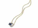 Loumya Gold "Or" | Collier | Or Jaune | Diamants 0.44ct | Saphir 0.60ct | D25-030_