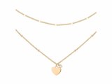La Garçonne Diamant | Collier | Double | Plaqué Or | Diamant 0.015ct |  26700043_
