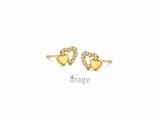 Orage Kids | Boucles d'Oreilles | Plaqué Or | Oxyde de Zirconium | Coeurs | K3116_