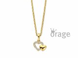 Orage Kids | Collier | Plaqué Or | Oxyde de Zirconium | Coeurs | K3117_