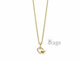 Orage Kids | Collier | Plaqué Or | Oxyde de Zirconium | Coeurs | K3117_