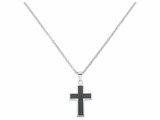 Phebus | Collier | Acier Inoxydable | Carbone Noir | Croix | 72-0029_