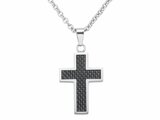 Phebus | Collier | Acier Inoxydable | Carbone Noir | Croix | 72-0029_