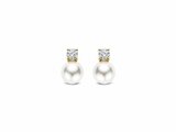 Ti Sento | Boucles d'Oreilles | Bicolore | Perles Synth.| Oxyde de Zirconium | 78060YP_