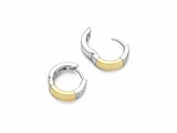Ti Sento | Boucles d'Oreilles | Créoles | Bicolore | Oxyde de Zirconium | 14mm|78050ZY_