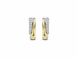 Ti Sento | Boucles d'Oreilles | Créoles | Bicolore | Oxyde de Zirconium | 14mm|78052ZY_