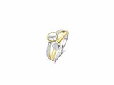 Ti Sento | Bague | Argent | Plaqué Or | Perle Synthétique | Oxyde de Zirconium|12376YP_