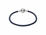 Pandora | Bracelet | Cuir Tressé Bleu | Fermoir Pandora | 592790C01_