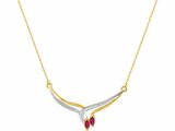 Loumya Gold "Or" | Collier | Or Jaune 9K | Bicolore | Rubis | 394018.R3_