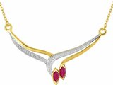 Loumya Gold "Or" | Collier | Or Jaune 9K | Bicolore | Rubis | 394018.R3_