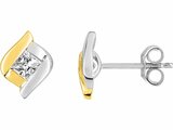 Loumya Gold "Or" | Boucles d'Oreilles | Or Jaune | Bicolore | Oxyde de Zirconium | 9KJV232BZ_