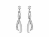 Loumya Gold "Or" | Boucles d'Oreilles | Or Blanc 9K | Oxyde de Zirconium | 39SF33GZ_