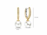 Ti Sento | Boucles D'Oreilles | Plaqué Or | Perles Synthétiques | 78092YP_