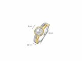 Ti Sento | Bague | Argent | Plaqué Or | Oxyde De Zirconium | 12451ZY_