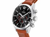 Festina | Homme | Quartz | Chrono | Cuir Brun | Noir | 43.5mm | F20542/6_