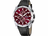 Festina | Homme | Quartz | Chrono | Cuir Noir | Bordeaux | F20692/5_