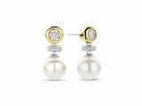 Ti Sento | Boucles D'Oreilles | Argent | Plaqué Or | Perles synthétique | 78095YP_