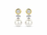 Ti Sento | Boucles D'Oreilles | Argent | Plaqué Or | Perles synthétique | 78095YP_