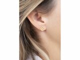 Diamanti Per Tutti | Boucles d'Oreilles | Plaqué Or |Diamants | M2108-3S4_