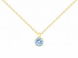 Loumya Silver | Collier | Plaqué Or | Oxyde de Zirconium | Bleu Topaze | 76700177_
