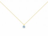 Loumya Silver | Collier | Plaqué Or | Oxyde de Zirconium | Bleu Topaze | 76700177_
