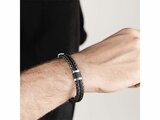 Lotus Style | Bracelet | Acier | Cuir | Noir | LS2529-2/1_
