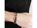 Lotus Style | Bracelet | Acier | Cuir | Brun | LS2529/2/2_