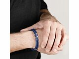 Lotus Style | Bracelet | Acier | Cuir | Bleu | LS2529_