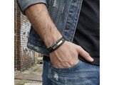 Lotus Style | Bracelet | Acier | Cuir | Noir | LS2592-2/1_