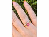 Loumya Gold "Or" | Bague | Or Jaune | Topaze Rose 1.40ct | Diamants 0.35ct | D26-043_