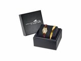 Lotus | Femme | Quartz | Cuir | Montre + Bijou | 19019/2_
