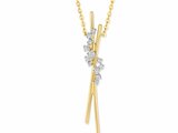 Loumya Gold "Or" | Collier | Or Jaune | Bicolore | Diamants 0.17ct | D26-023_