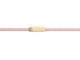 La Garçonne Diamant | Bracelet | Plaqué Or | Cuir Rose | Diamant 0.015ct | 26300056_
