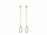 Loumya Gold "Or" | Boucles d'Oreilles | Or Jaune | Bicolore | Diamants 0.065ct | AE0334D_