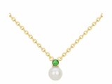 Loumya Silver | Collier | Plaqué Or | Oxyde de Zirconium | Perle d'Eau Douce | 76700548_
