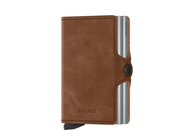 Secrid | TWINWALLET | VINTAGE | COGNAC/SILVER Secrid | TWINWALLET | VINTAGE | COGNAC/SILVER