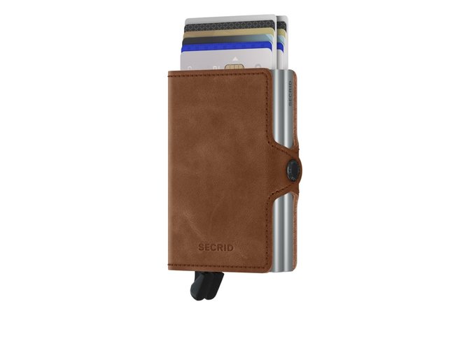 Secrid | TWINWALLET | VINTAGE | COGNAC/SILVER Secrid | TWINWALLET | VINTAGE | COGNAC/SILVER