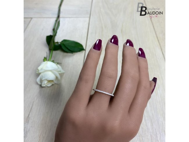 One More | Bague Ischia Basics | Or blanc | Diamants One More | Bague Ischia Basics | Or blanc | Diamants