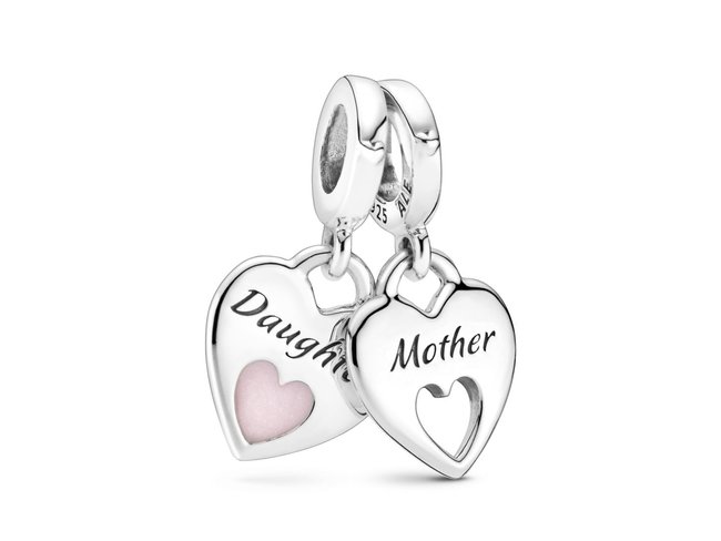 Pandora | Pendant Cœur Séparable Double Pandora | Pendant Cœur Séparable Double
