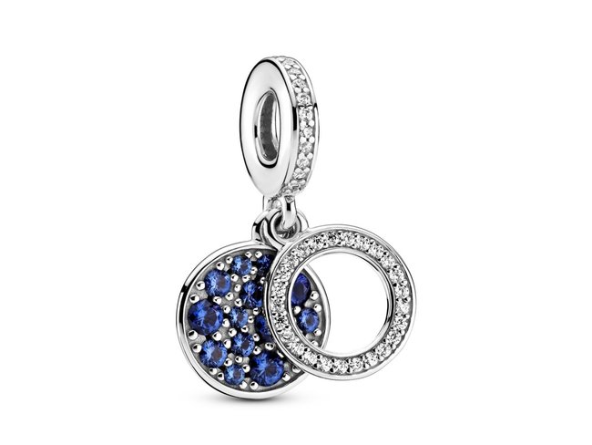 Pandora | Pendant Double Disque Bleu Scintillant Pandora | Pendant Double Disque Bleu Scintillant